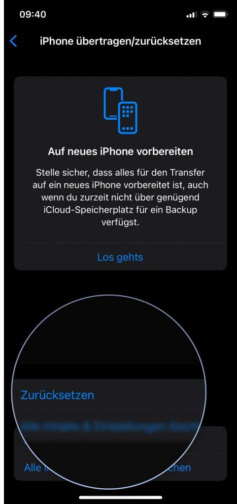 iphone gehackt? So setzt du es zurück im dritten Schritt.