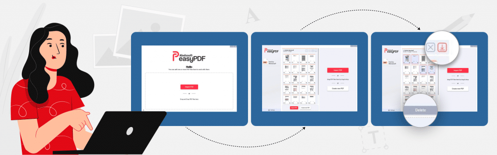 Easy PDF screens steps how to delete pages