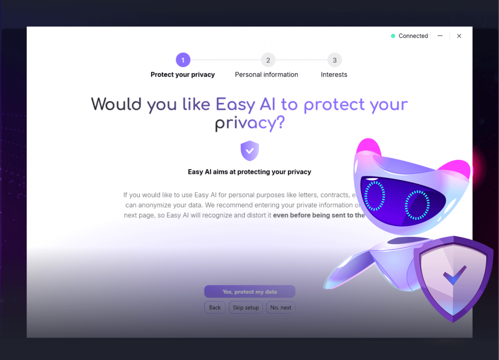 easyai screen dataprotection