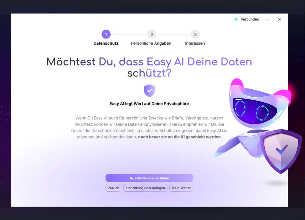 easyai screen datenschutz