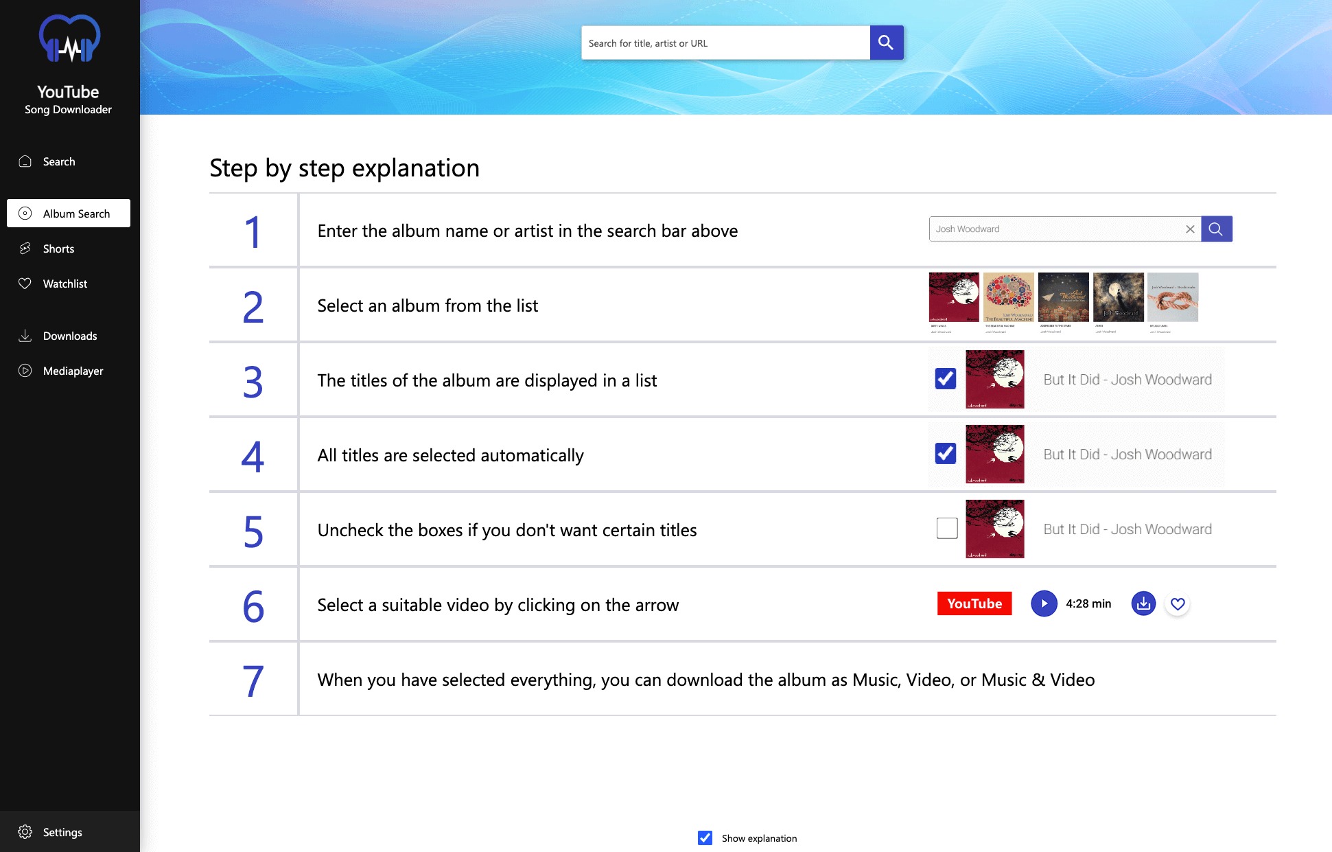 youtube downloaders ablum download tutorial