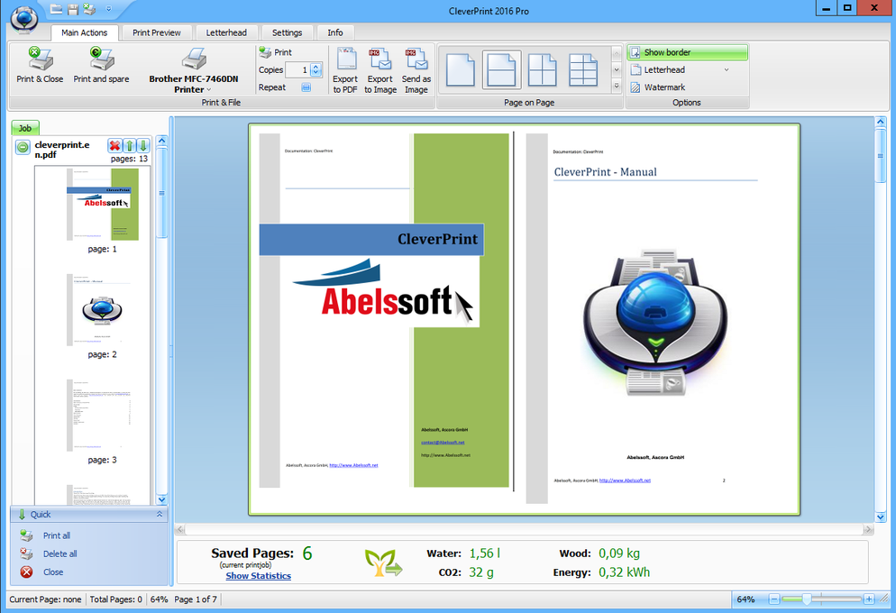 Cleverprint screen shot